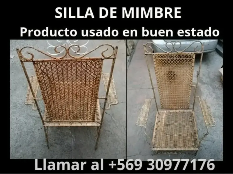 Silla de mimbre en buen estado