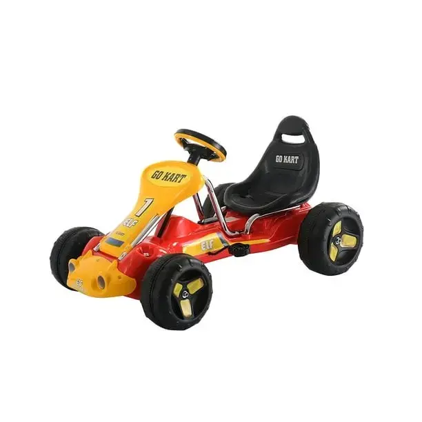 Kart a pedales infantil rojo y amarillo - 1