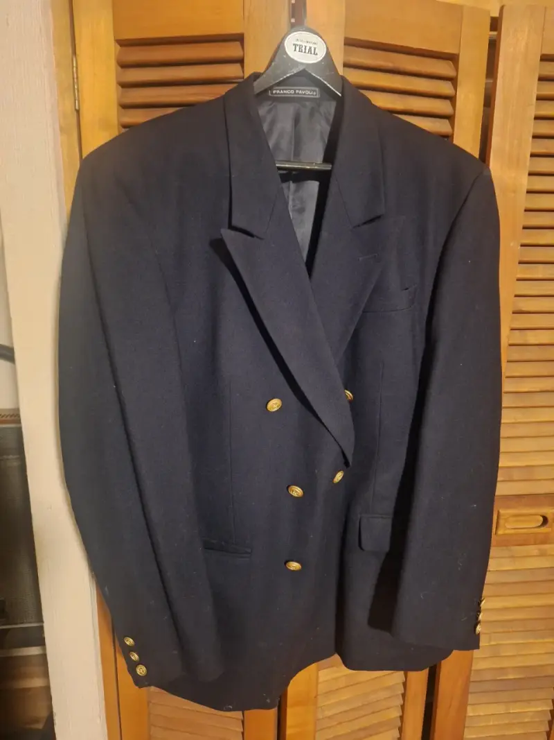 Blazer azul marino con botones dorados Franco Pavoni - 1