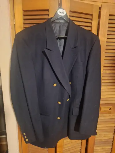 Blazer azul marino con botones dorados Franco Pavoni - miniatura 3