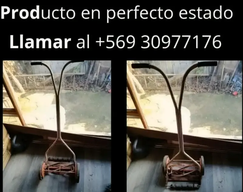 Cortadora de césped manual en buen estado
