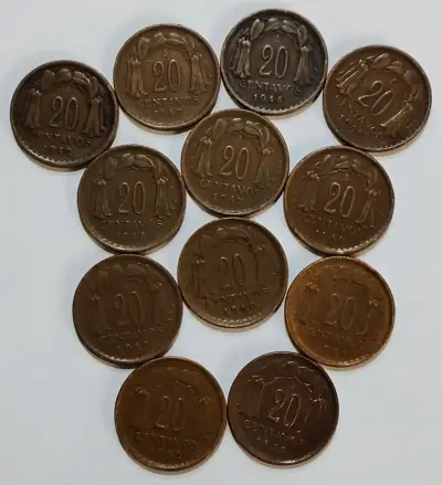 Monedas de 20 Centavos cobre 1942 - 1953 - miniatura 1