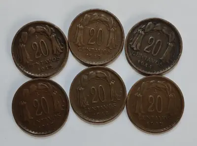 Monedas de 20 Centavos cobre 1942 - 1953 - miniatura 2
