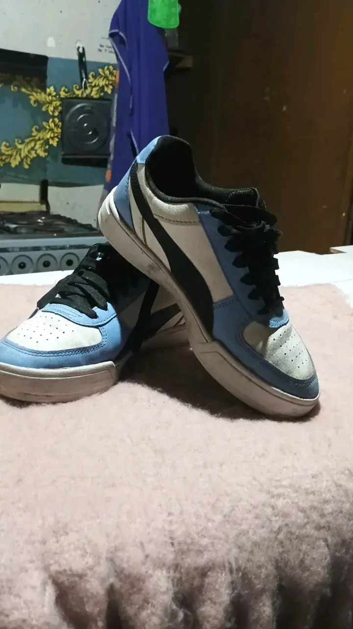 Zapatillas deportivas azul y blanco para hombre - 1