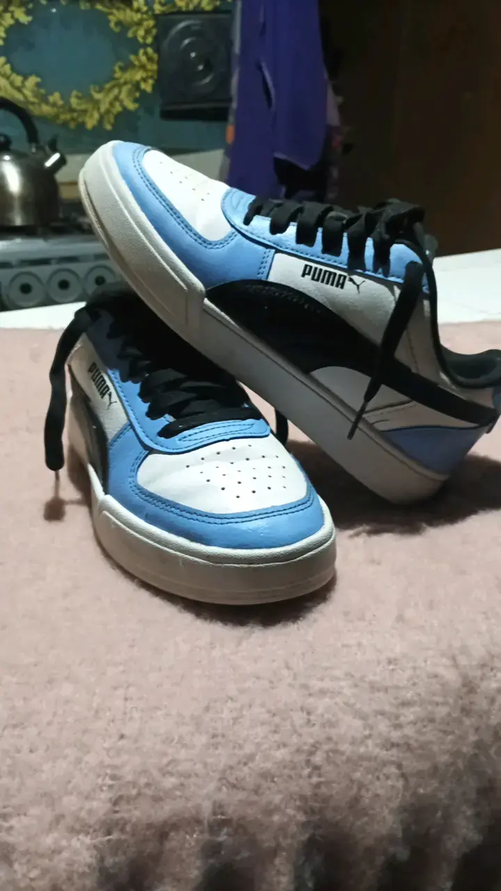 Zapatillas deportivas azul y blanco para hombre - 3