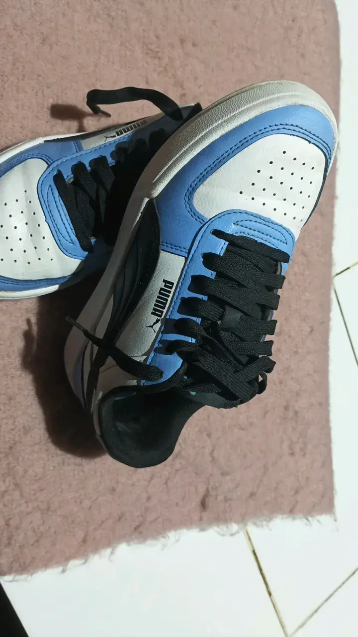 Zapatillas deportivas azul y blanco para hombre - 4
