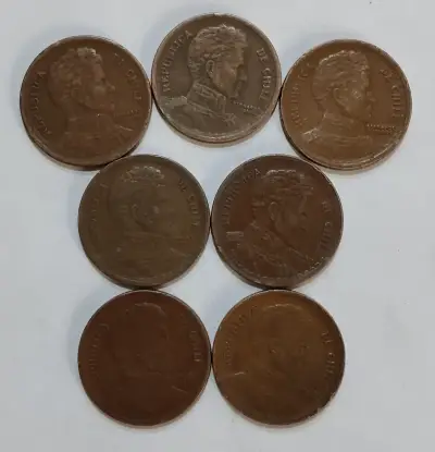 Monedas de Un Peso Chile cobre 1942 - 1954 - miniatura 5