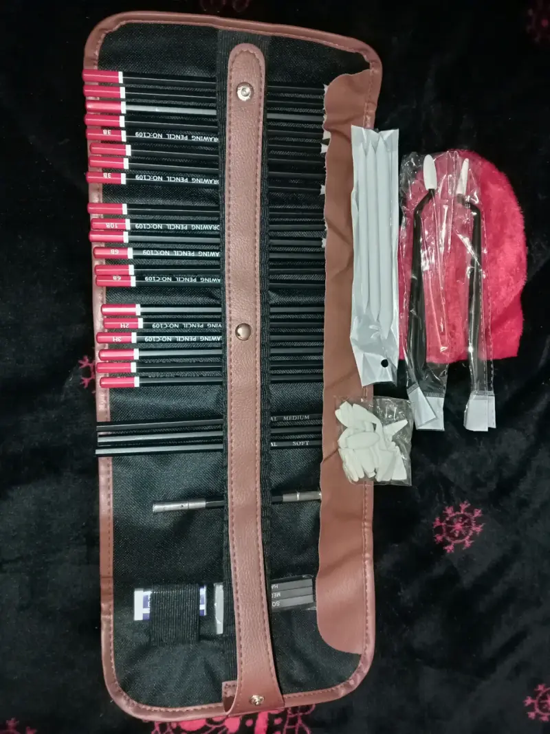 Set de lápices de dibujo profesional con estuche - 2