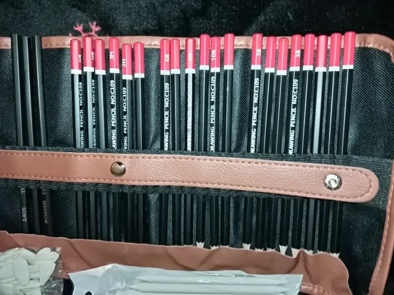 Set de lápices de dibujo profesional con estuche - 3