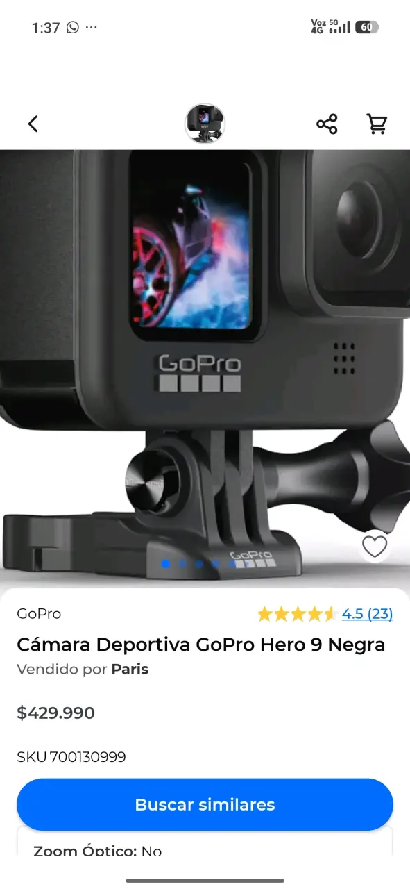 Cámara de acción GoPro Hero 9 con soporte - 4