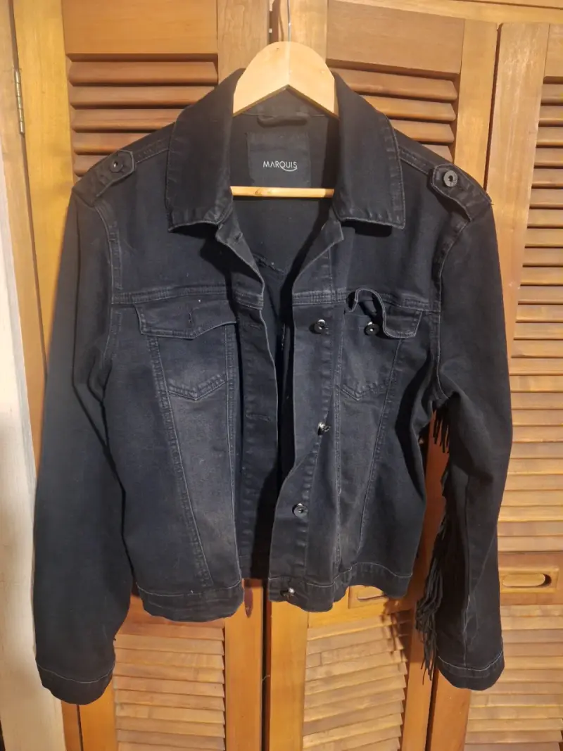 Chaqueta mezclilla con flecos para mujer Marquis - 1