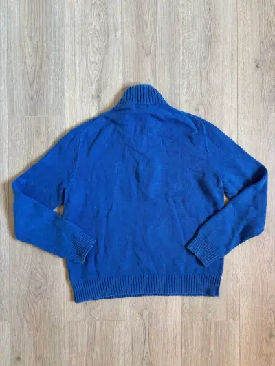 Suéter azul de lana con cierre Polo Ralph Lauren L - miniatura 3