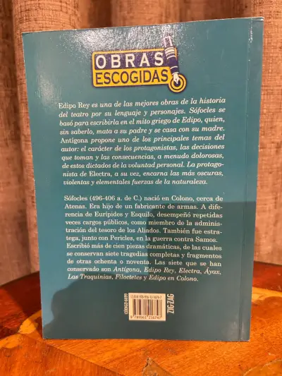 Libro Edipo Rey Antígona Electra de Sófocles - miniatura 2