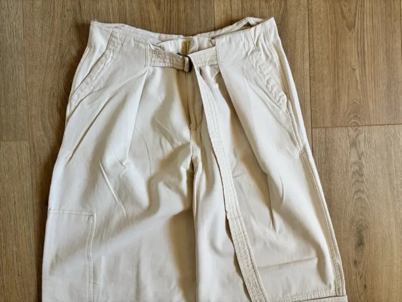 Pantalones ZARA beige con cinturón ajustable S - 2