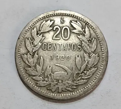 Moneda antigua de 20 centavos de 1920 - miniatura 1