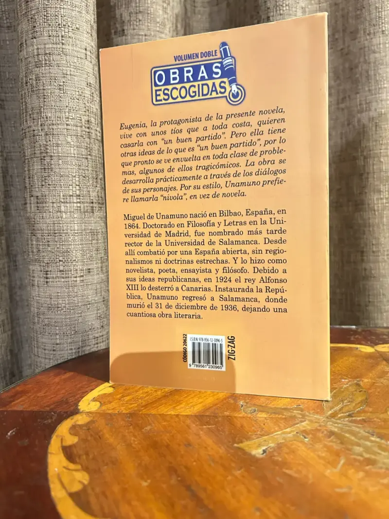 Libro 'Niebla' de Miguel de Unamuno - Edición Zig-Zag - 2