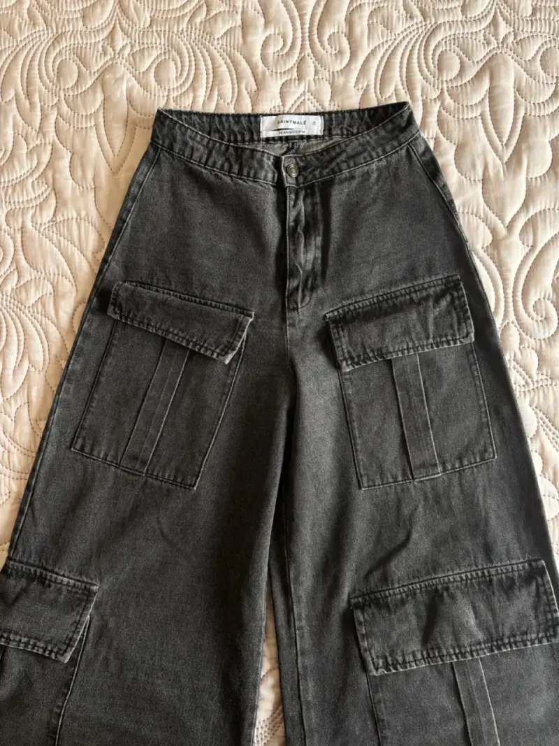 Pantalones wide leg cargo Saint Male - 2