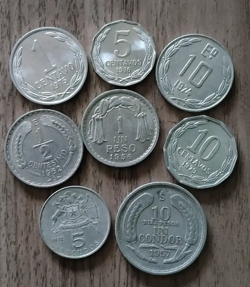 Colección de monedas antiguas de Chile - 2
