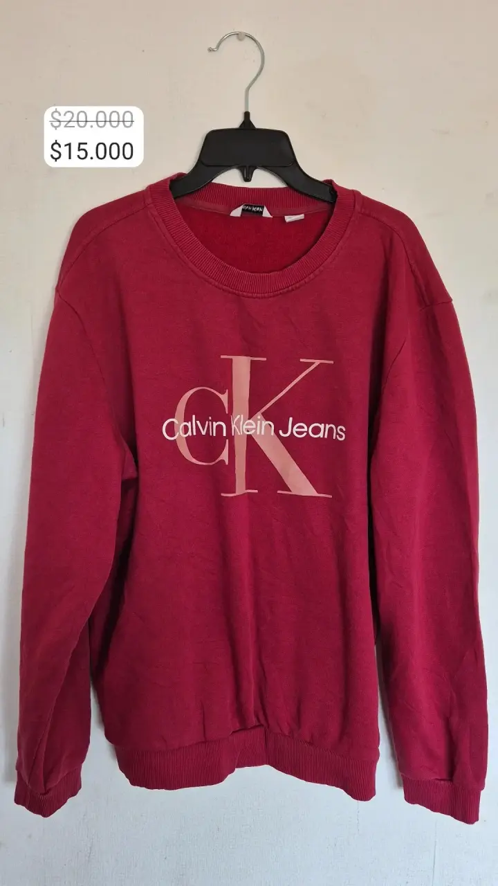 Polerón Calvin Klein Jeans rojo unisex