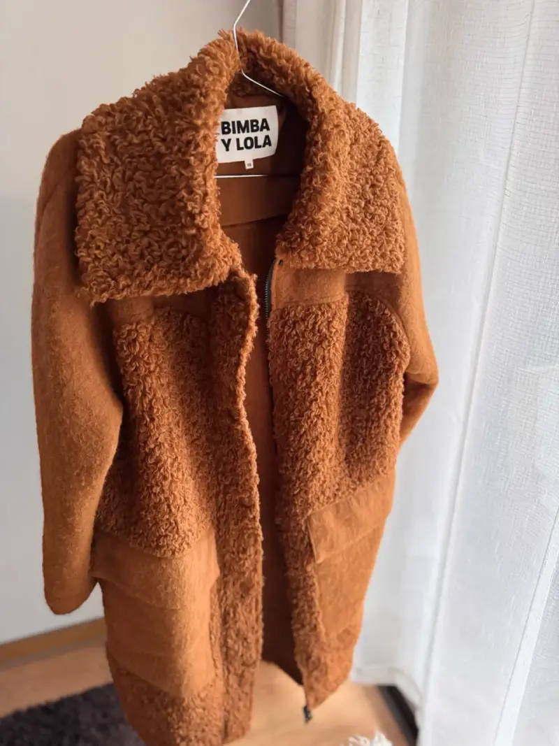 Abrigo de lana Bimba y Lola color camel - 1