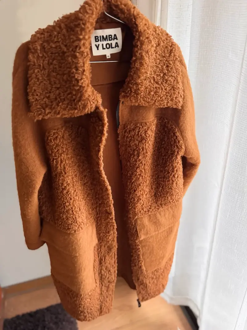 Abrigo de lana Bimba y Lola color camel - 4