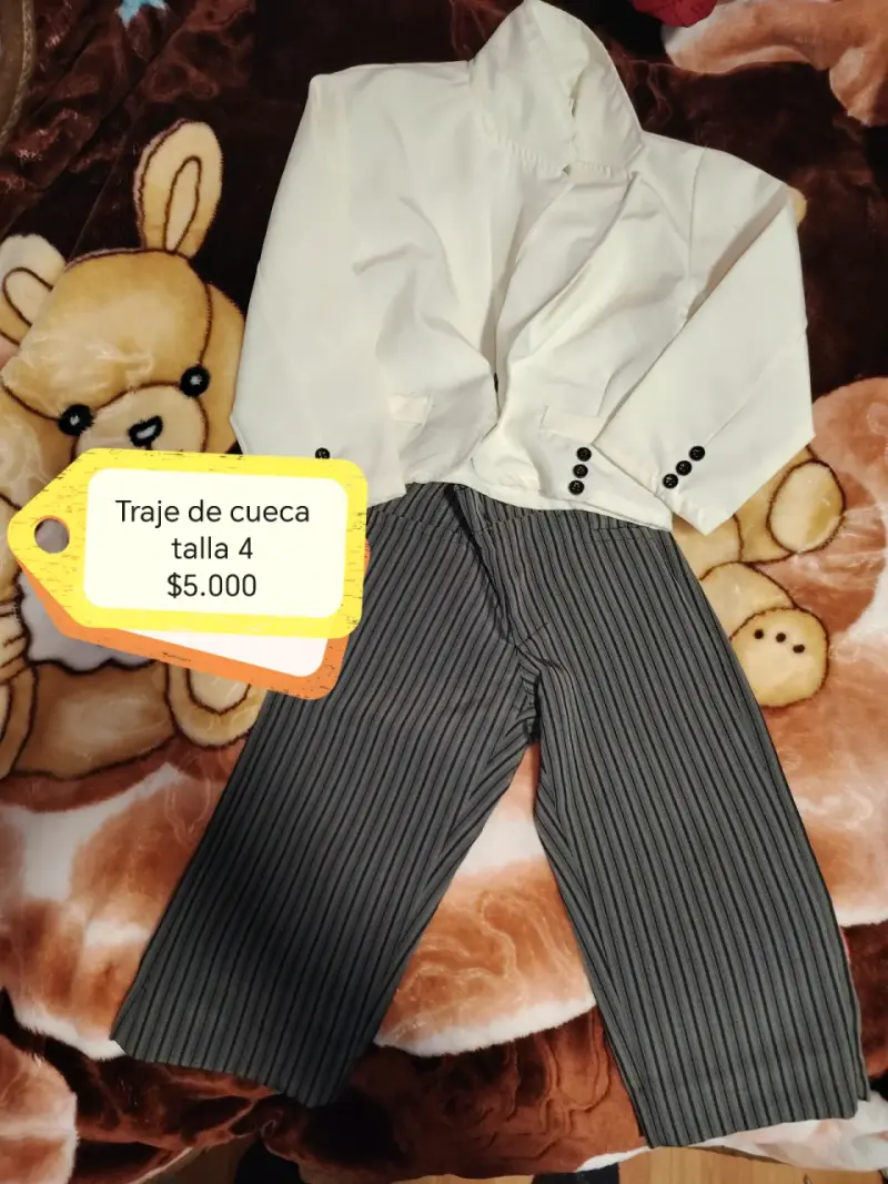 Traje de cueca para niño talla 4
