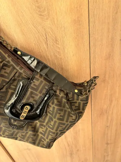 Cartera Fendi (no og) marrón logotipada - miniatura 5
