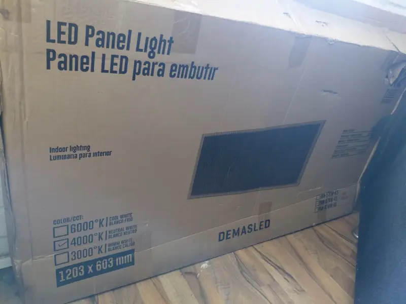 Panel LED para embutir Demasled 1203x603mm