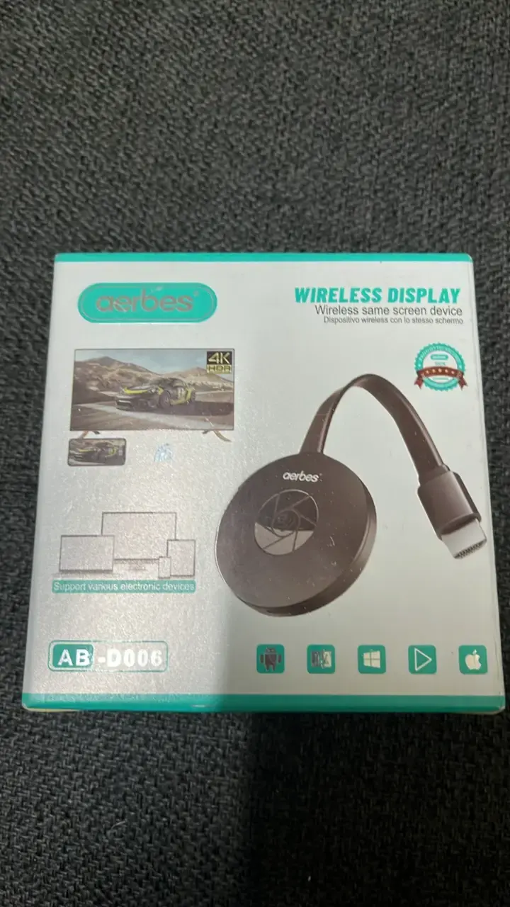 Chromecast adaptado Pantalla Inalámbrico Aerbes 4K - 1