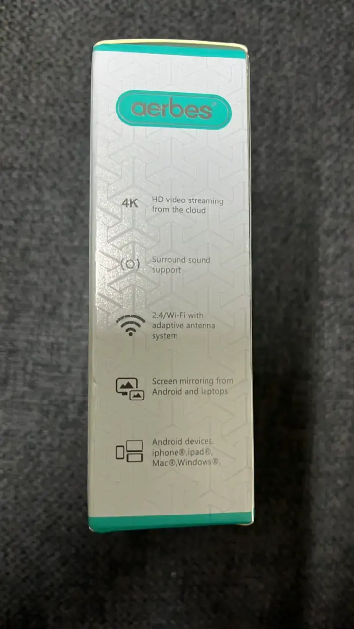 Chromecast adaptado Pantalla Inalámbrico Aerbes 4K - 4