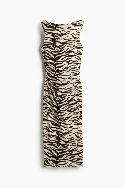 Vestido ajustado con estampado animal print - miniatura 1