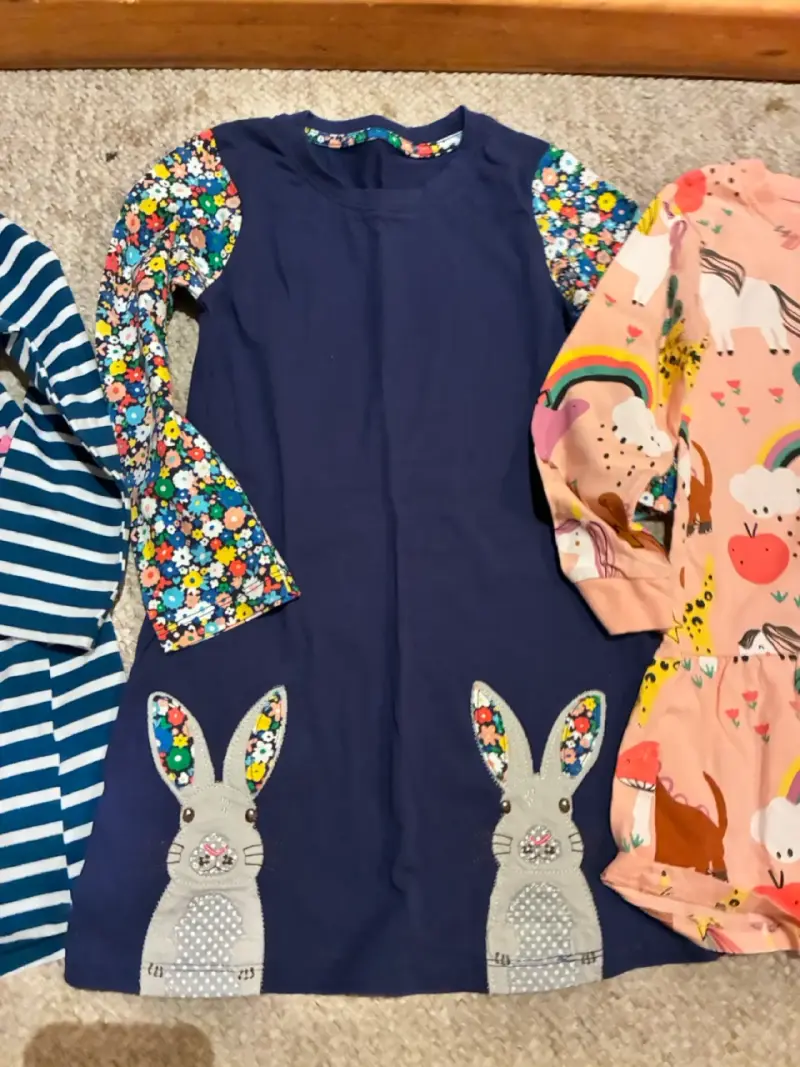 3 Vestidos infantiles T6 manga larga - 2