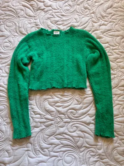 Polera manga larga tipo lana verde Sybilla - miniatura 1