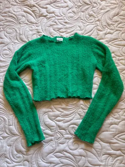 Polera manga larga tipo lana verde Sybilla - miniatura 2