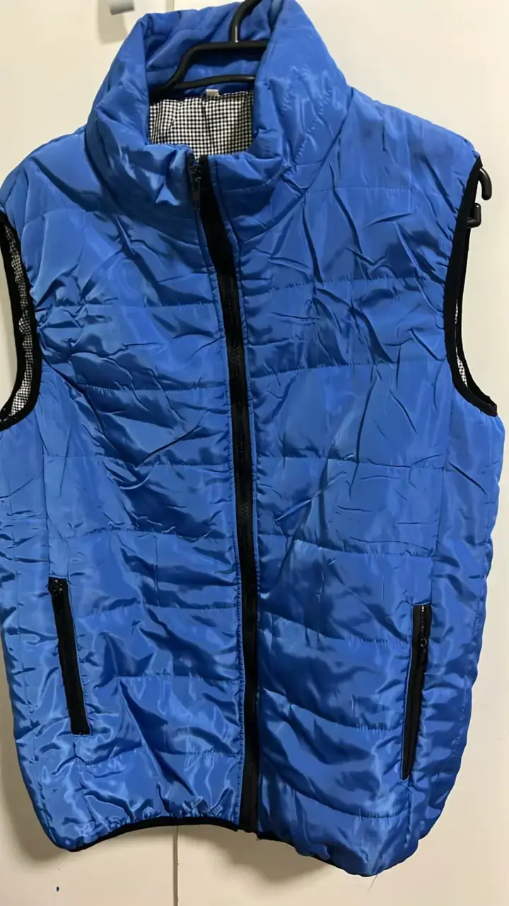 Chaleco acolchado azul sin mangas para hombre - 1