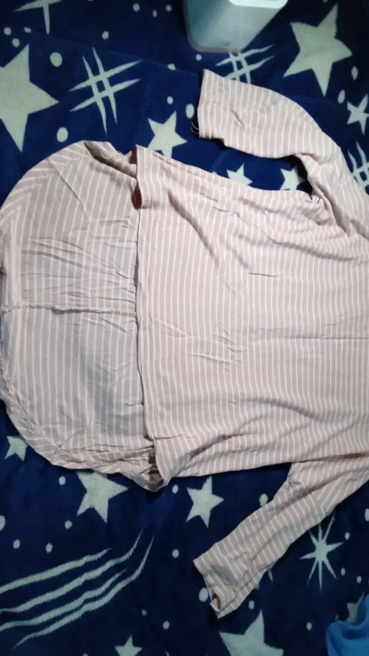 Blusa rayada rosada de manga larga Index - 2