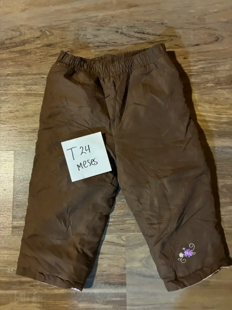 Pantalones térmicos para bebé 24 meses marrón - 1