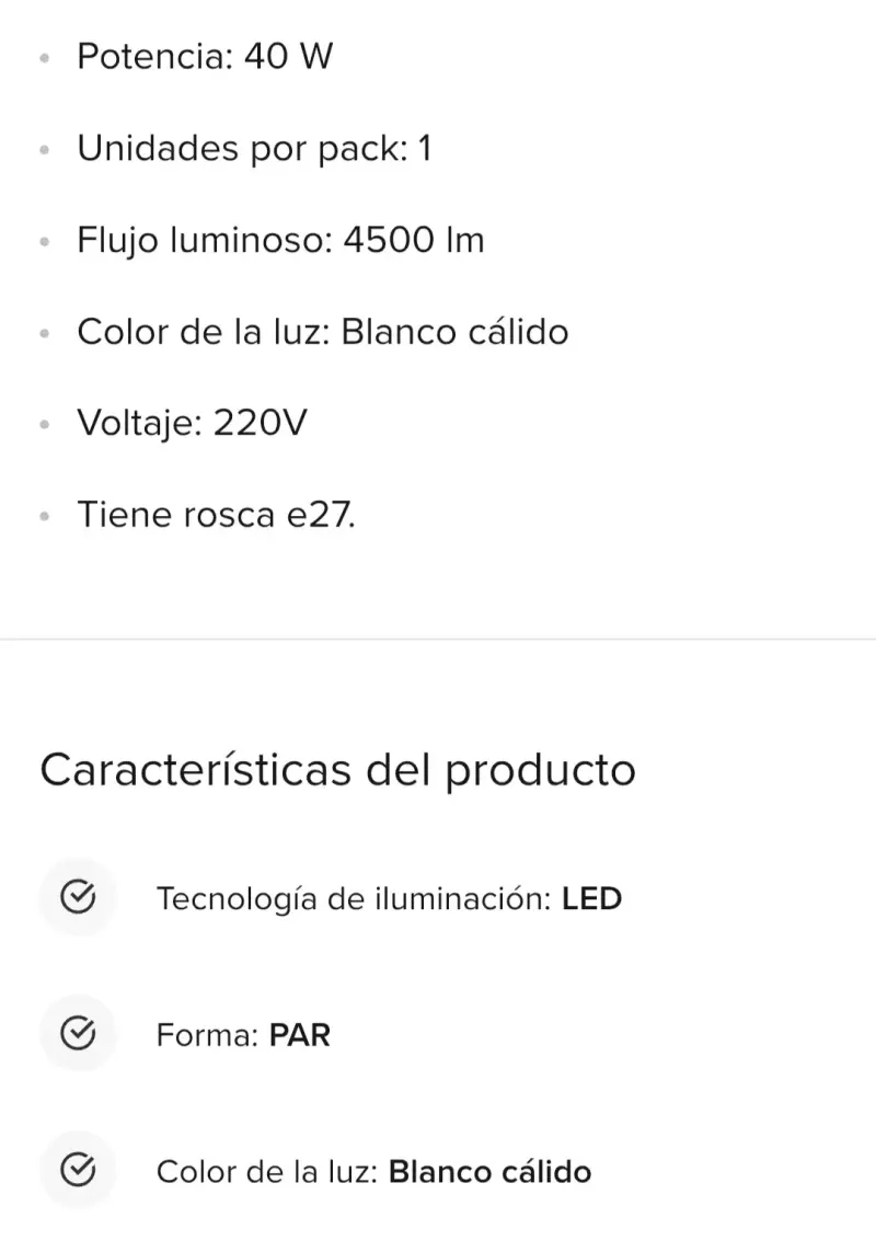 FOCO LED Philips PAR30 40W 3000K 4500lm - 6