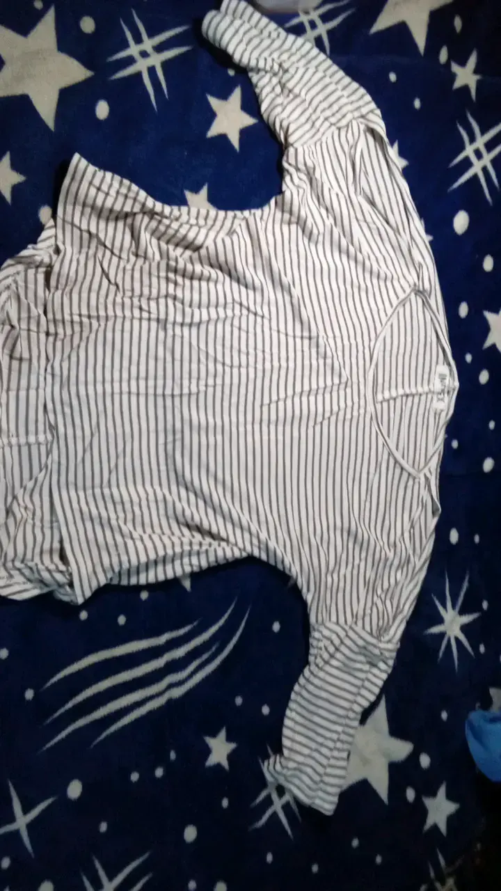 Blusa de rayas blancas y nmarrones para mujer - 1