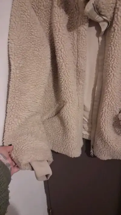 Chaqueta  chiporro beige con cierre L -Xl - miniatura 2
