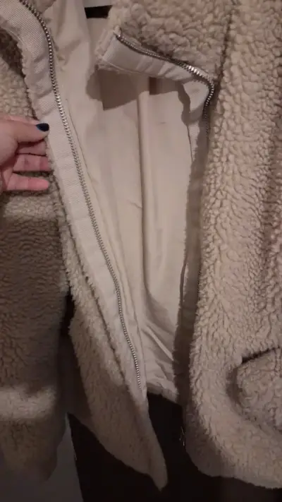 Chaqueta  chiporro beige con cierre L -Xl - miniatura 3