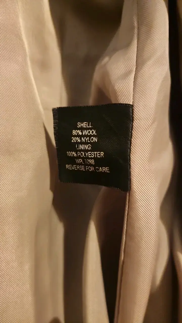 Abrigo beige de lana para mujer talla M - 3