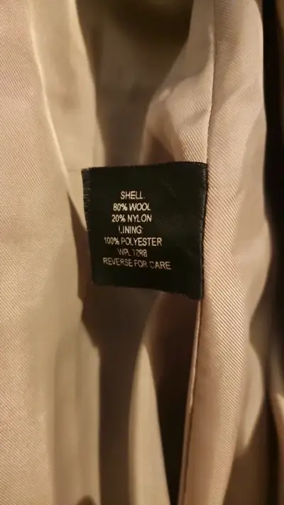 Abrigo beige de lana para mujer talla M - miniatura 3