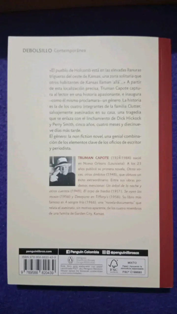 Libro 'A Sangre Fría' de Truman Capote - 2