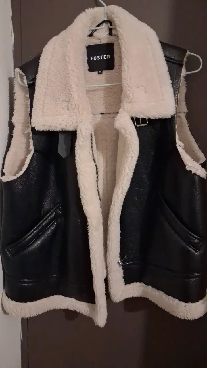 Chaqueta de cuero sintético c forro de lana Foster - 1