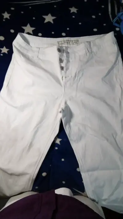 Pantalones blancos de mujer talla 42 - miniatura 1