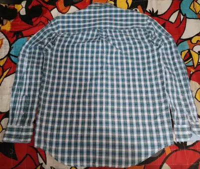 Camisa a cuadros de hombre en tonos azules - miniatura 2