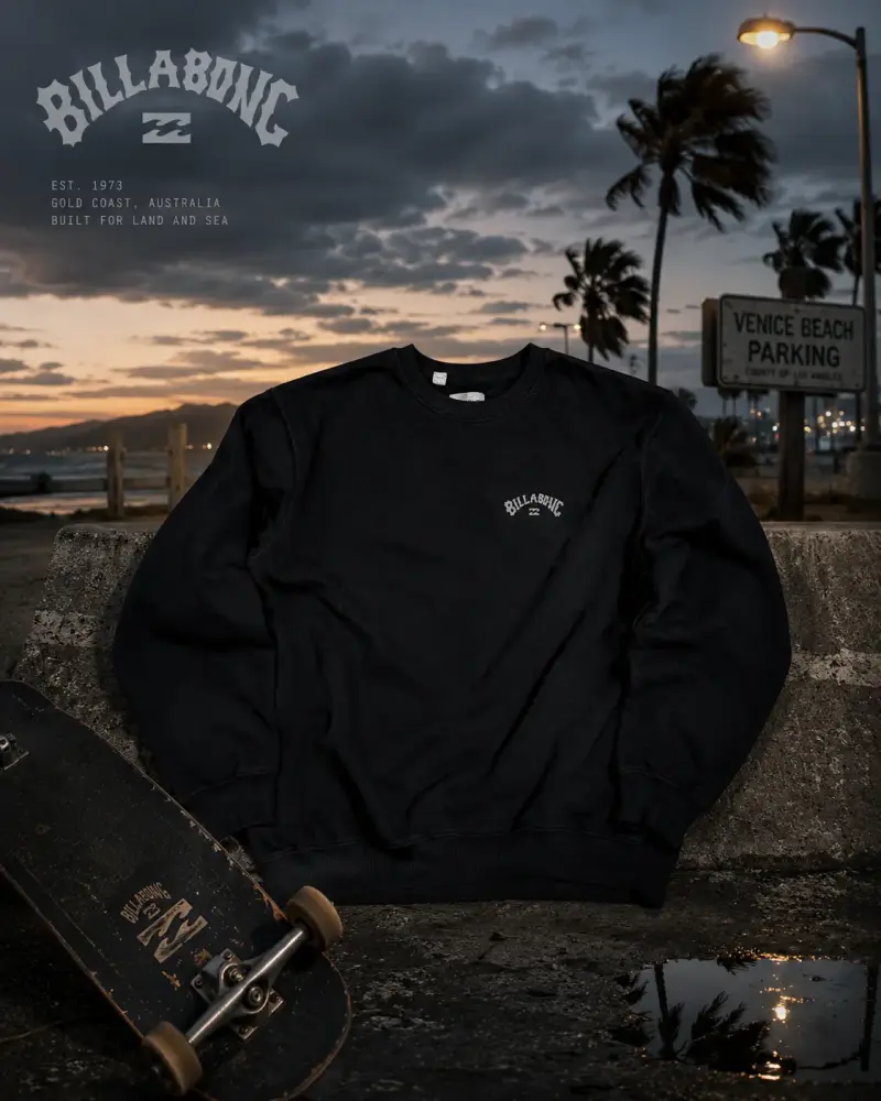 Polerón negro Billabong para hombre - 1