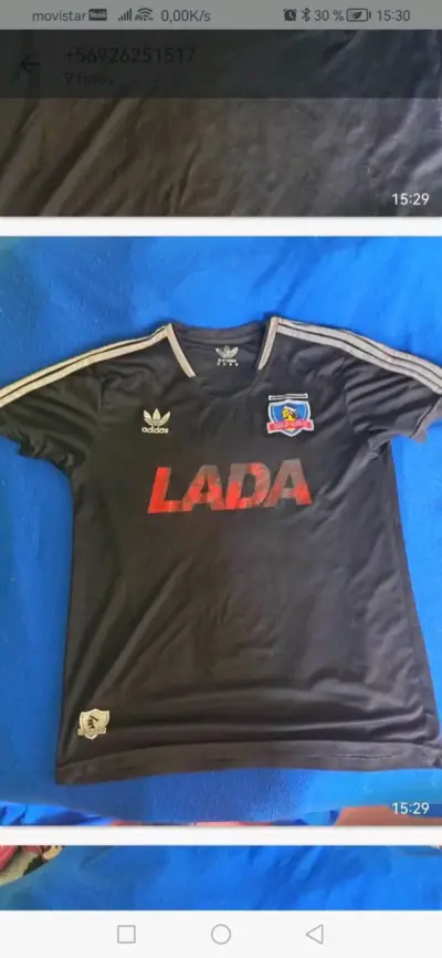 Camiseta retro Colo-Colo Adidas negra - miniatura 1