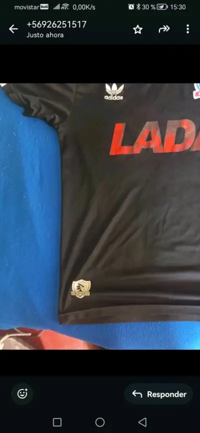 Camiseta retro Colo-Colo Adidas negra - miniatura 3